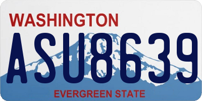WA license plate ASU8639