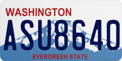 WA license plate ASU8640