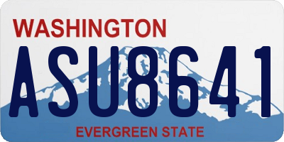 WA license plate ASU8641