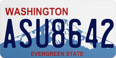 WA license plate ASU8642