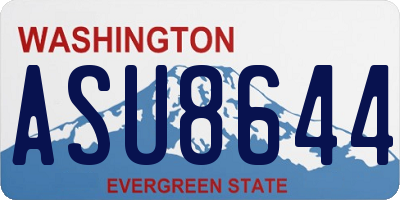 WA license plate ASU8644