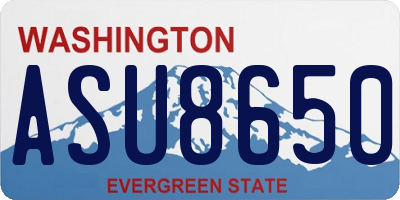 WA license plate ASU8650