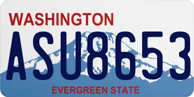 WA license plate ASU8653