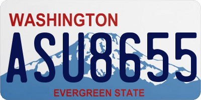 WA license plate ASU8655