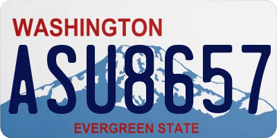 WA license plate ASU8657