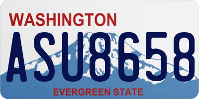 WA license plate ASU8658