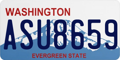 WA license plate ASU8659