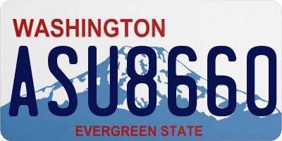 WA license plate ASU8660