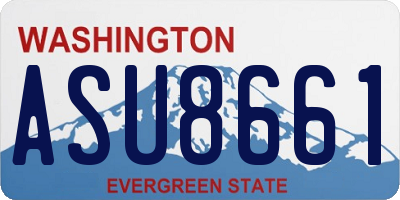 WA license plate ASU8661