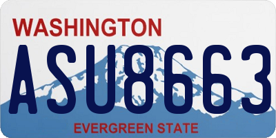 WA license plate ASU8663