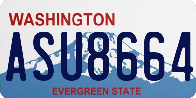 WA license plate ASU8664