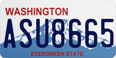WA license plate ASU8665