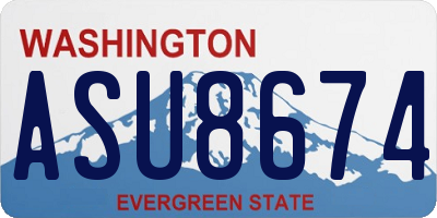 WA license plate ASU8674