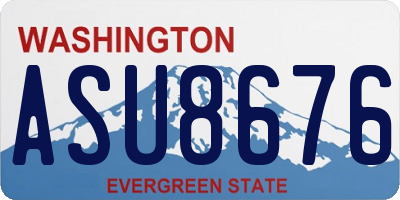 WA license plate ASU8676
