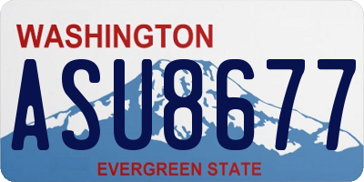 WA license plate ASU8677