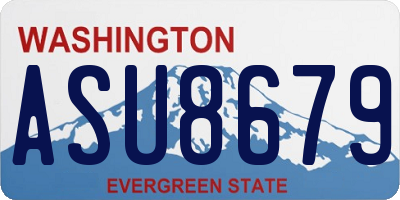 WA license plate ASU8679