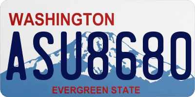 WA license plate ASU8680
