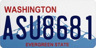 WA license plate ASU8681