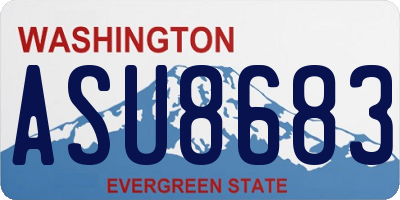 WA license plate ASU8683