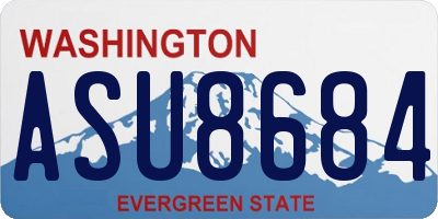 WA license plate ASU8684