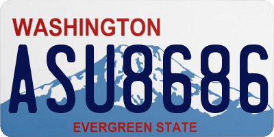 WA license plate ASU8686
