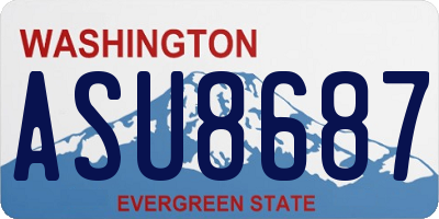 WA license plate ASU8687
