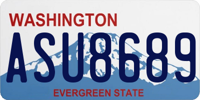 WA license plate ASU8689