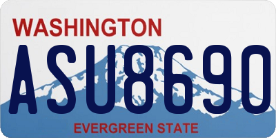WA license plate ASU8690