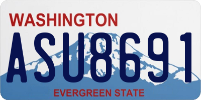 WA license plate ASU8691