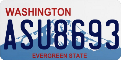 WA license plate ASU8693