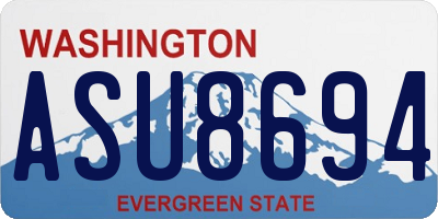 WA license plate ASU8694