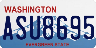 WA license plate ASU8695