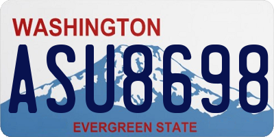 WA license plate ASU8698