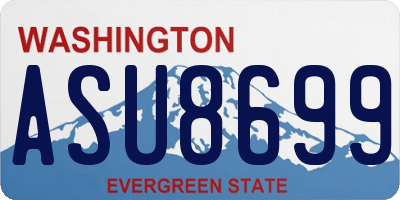 WA license plate ASU8699