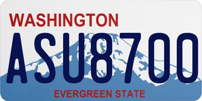 WA license plate ASU8700
