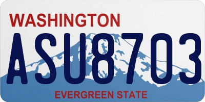 WA license plate ASU8703