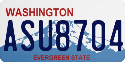 WA license plate ASU8704