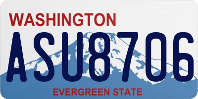 WA license plate ASU8706