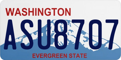 WA license plate ASU8707