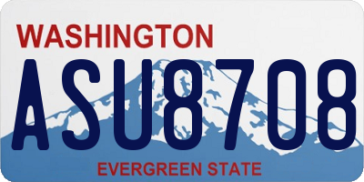 WA license plate ASU8708