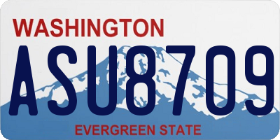 WA license plate ASU8709