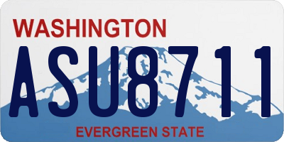 WA license plate ASU8711
