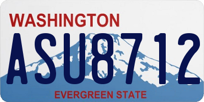 WA license plate ASU8712