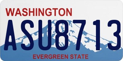 WA license plate ASU8713
