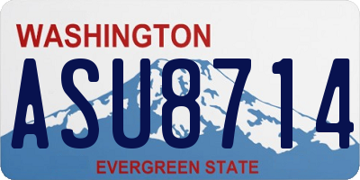 WA license plate ASU8714