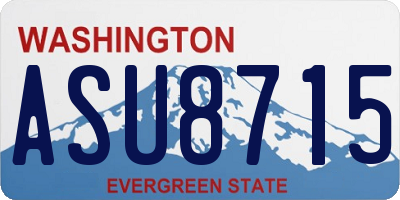 WA license plate ASU8715