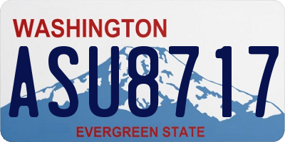 WA license plate ASU8717