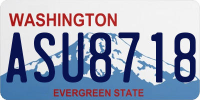 WA license plate ASU8718
