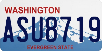 WA license plate ASU8719