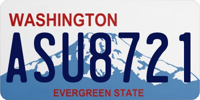 WA license plate ASU8721